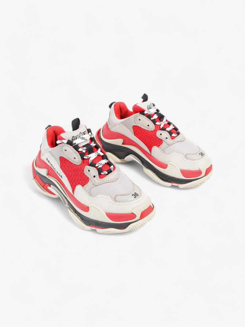  Triple S Sneaker Red / Grey Mesh EU 36 UK 3