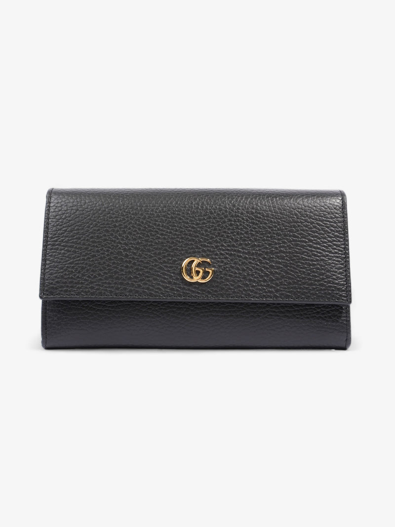  GG Marmont Long Wallet Black Calfskin Leather