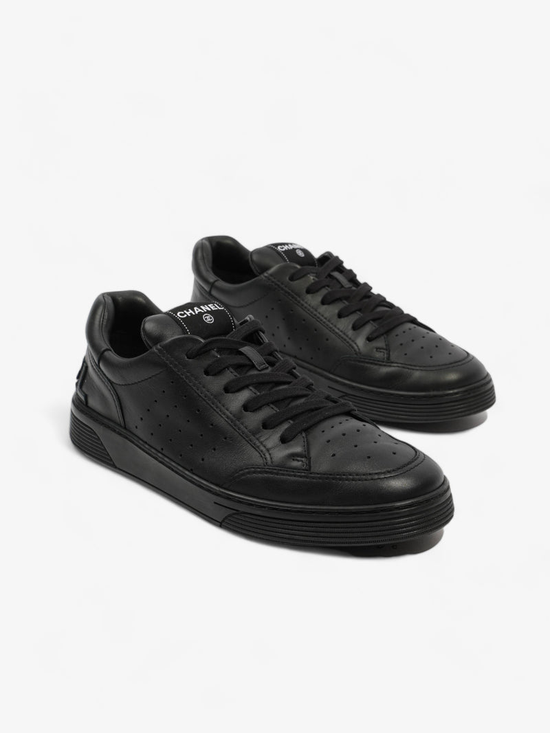  Low Top Sneaker Black Leather EU 43 UK 9