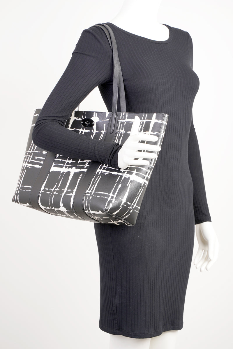  Bayswater Printed Tote Black / White Leather