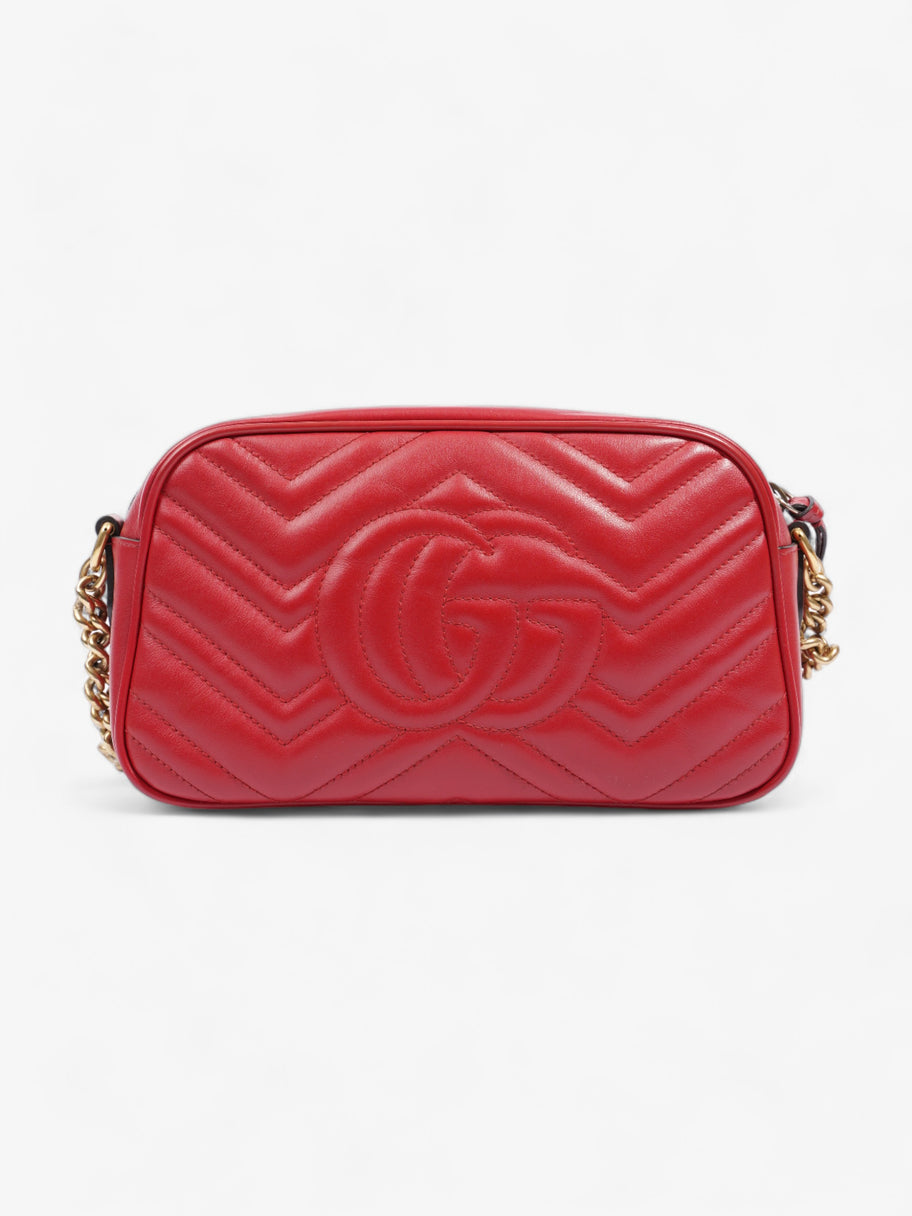 GG Marmont Zip Red Matelasse Leather Small Image 5