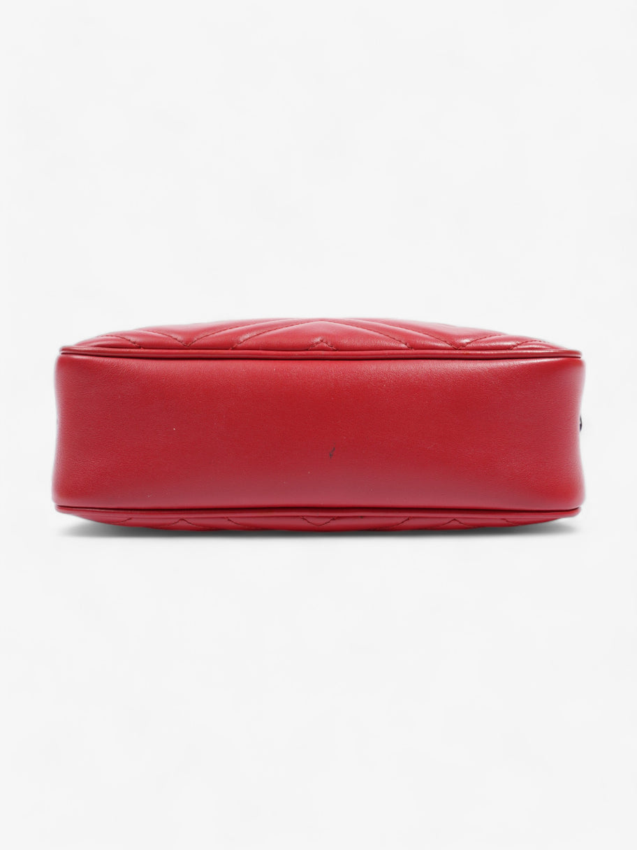 GG Marmont Zip Red Matelasse Leather Small Image 7