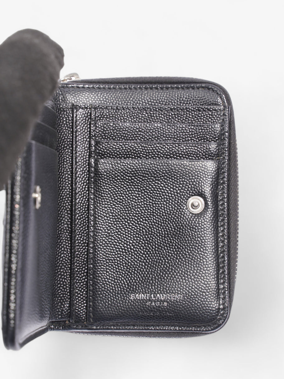 Compact Wallet Black Leather Image 8
