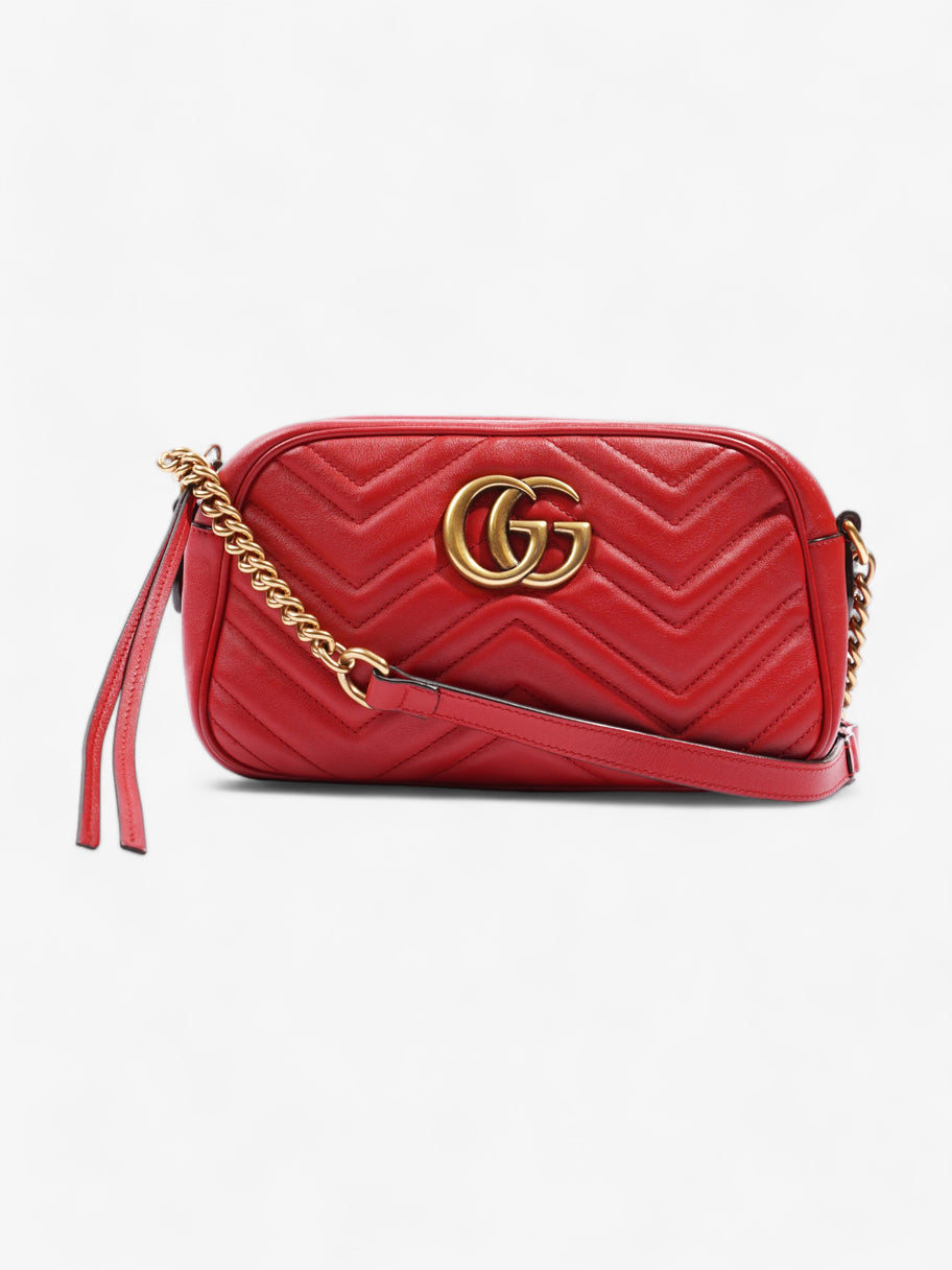 Marmont Zip Red Matelasse Leather Small Image 1
