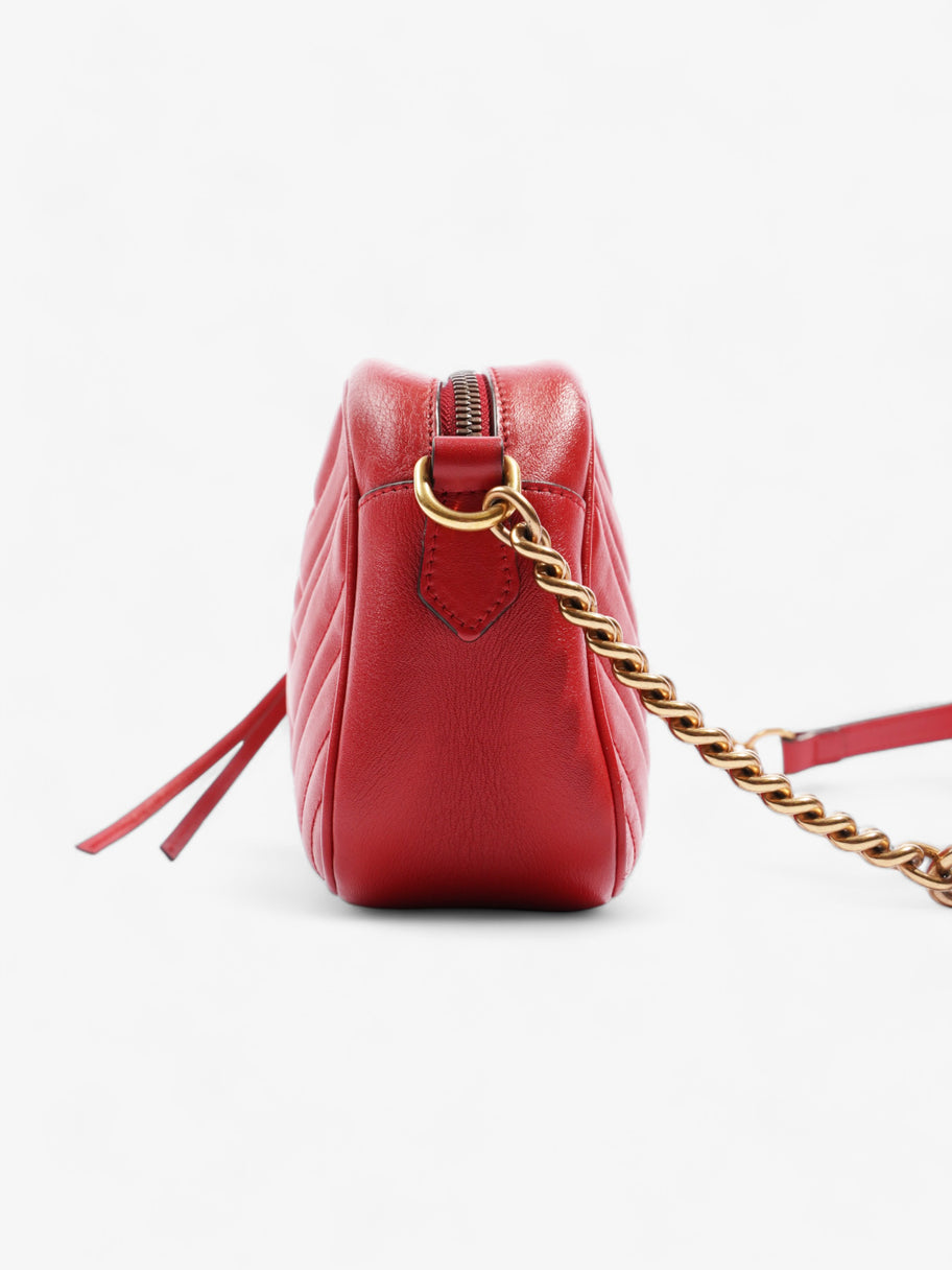 Marmont Zip Red Matelasse Leather Small Image 3