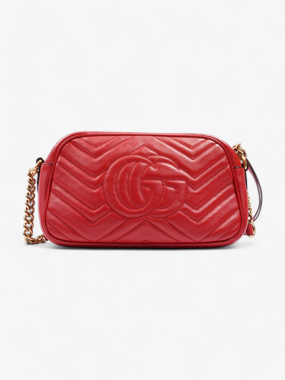 Marmont Zip Red Matelasse Leather Small Image 4