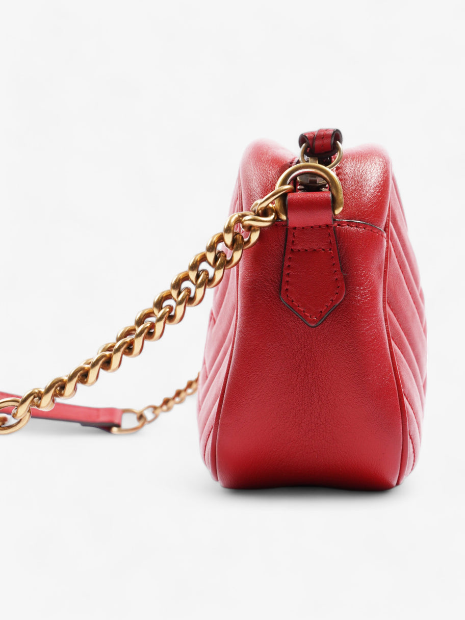 Marmont Zip Red Matelasse Leather Small Image 5