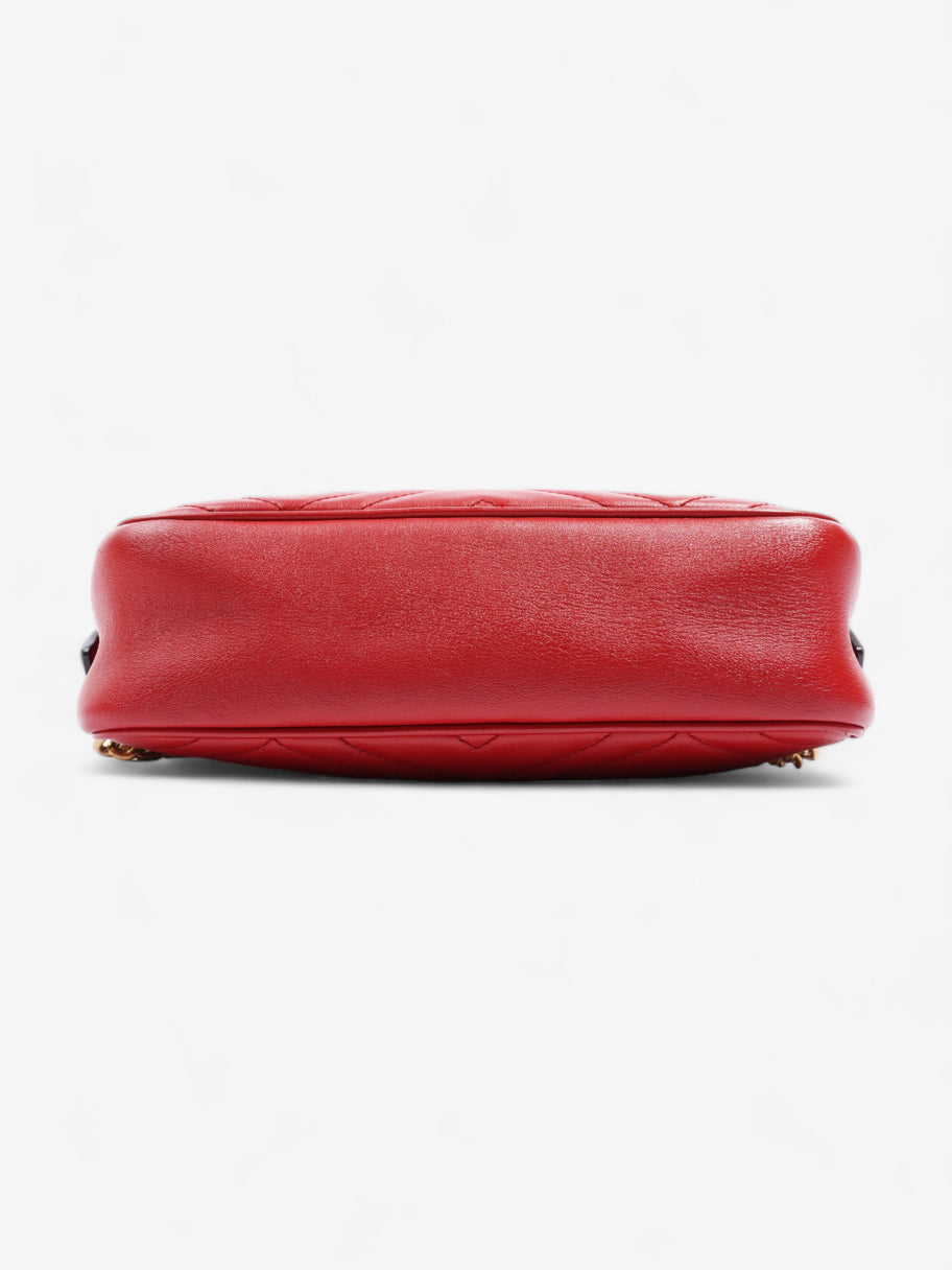 Marmont Zip Red Matelasse Leather Small Image 6