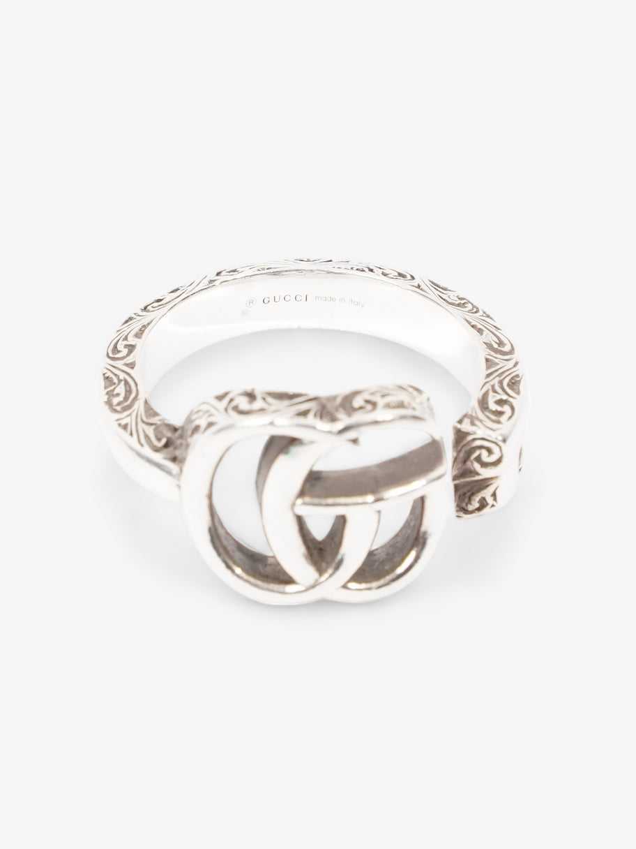 Double G Ring Silver  / Black Silver Sterling 14 Image 3