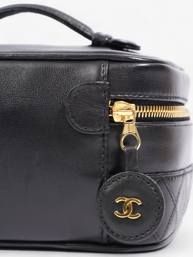  Vanity Bag Black Lambskin Leather