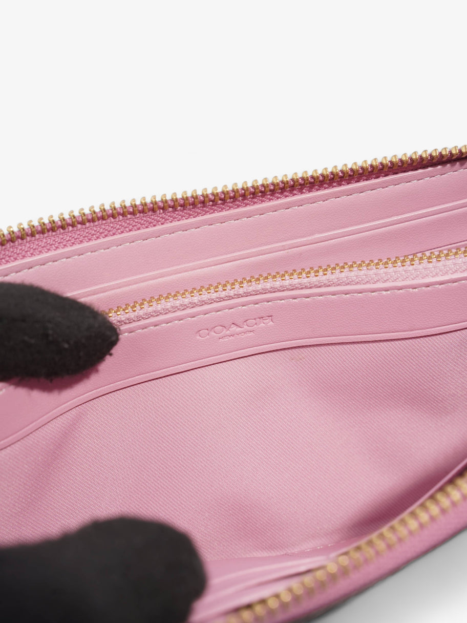 Accordion Zip Wallet Pink Leather Image 10