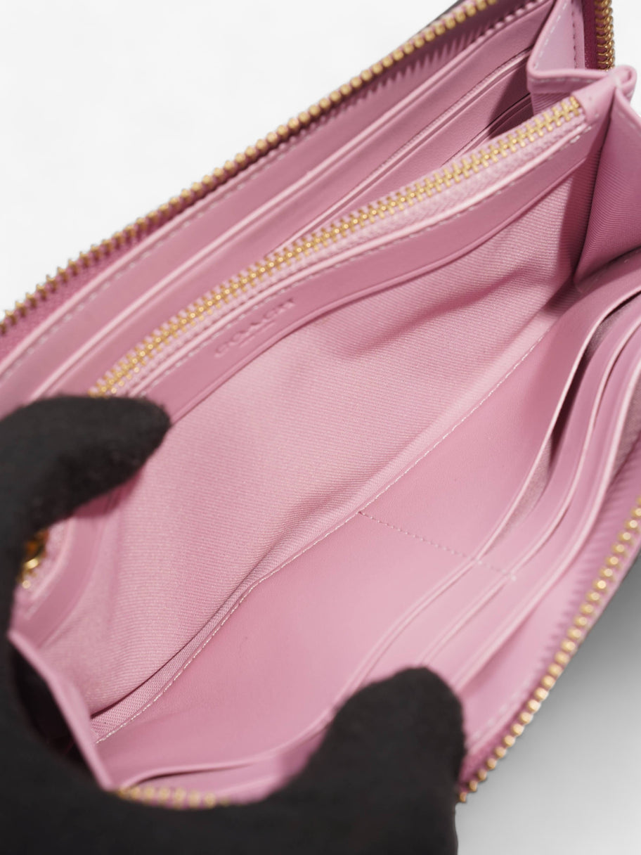 Accordion Zip Wallet Pink Leather Image 11