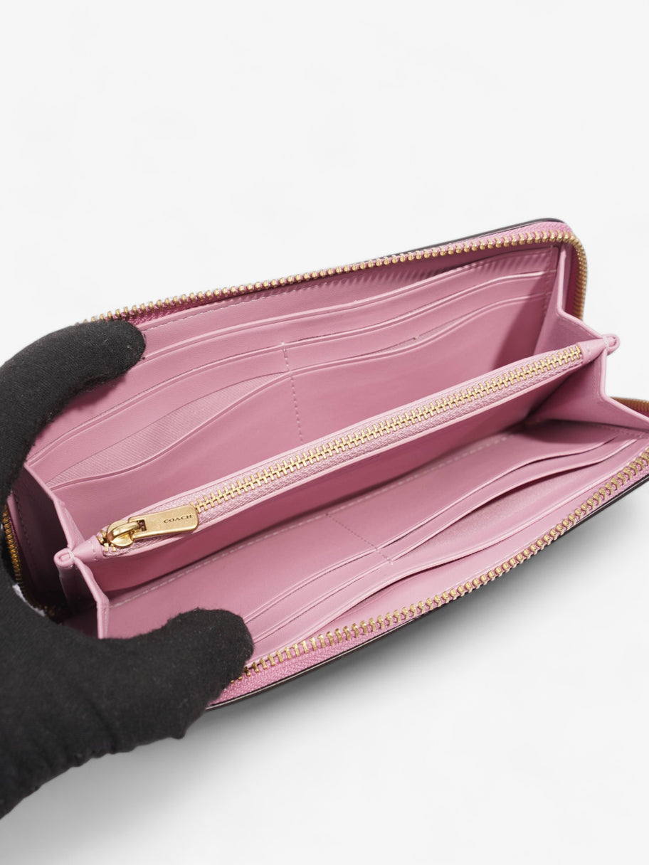 Accordion Zip Wallet Pink Leather Image 9