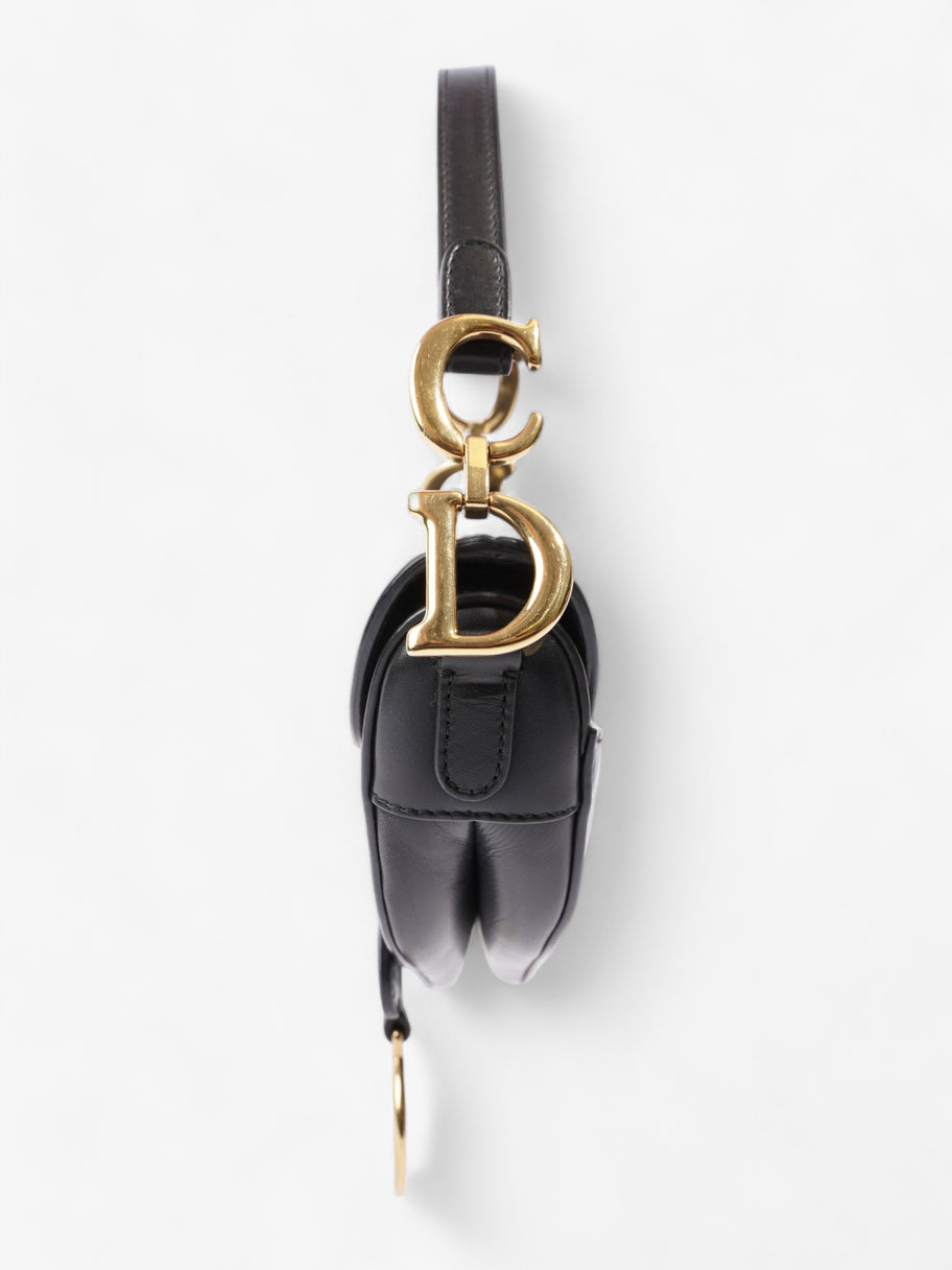 Mini Saddle Black Calfskin Leather Image 3