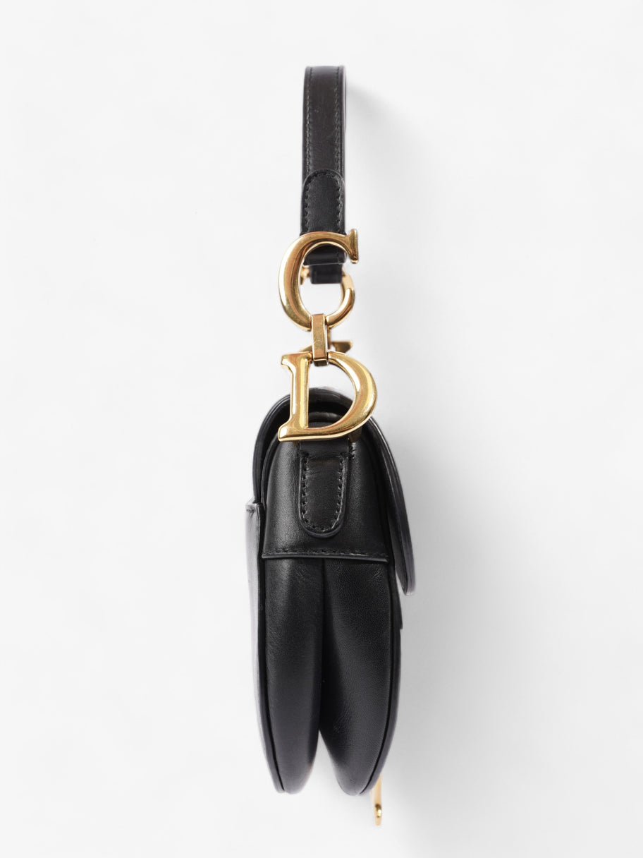 Mini Saddle Black Calfskin Leather Image 4
