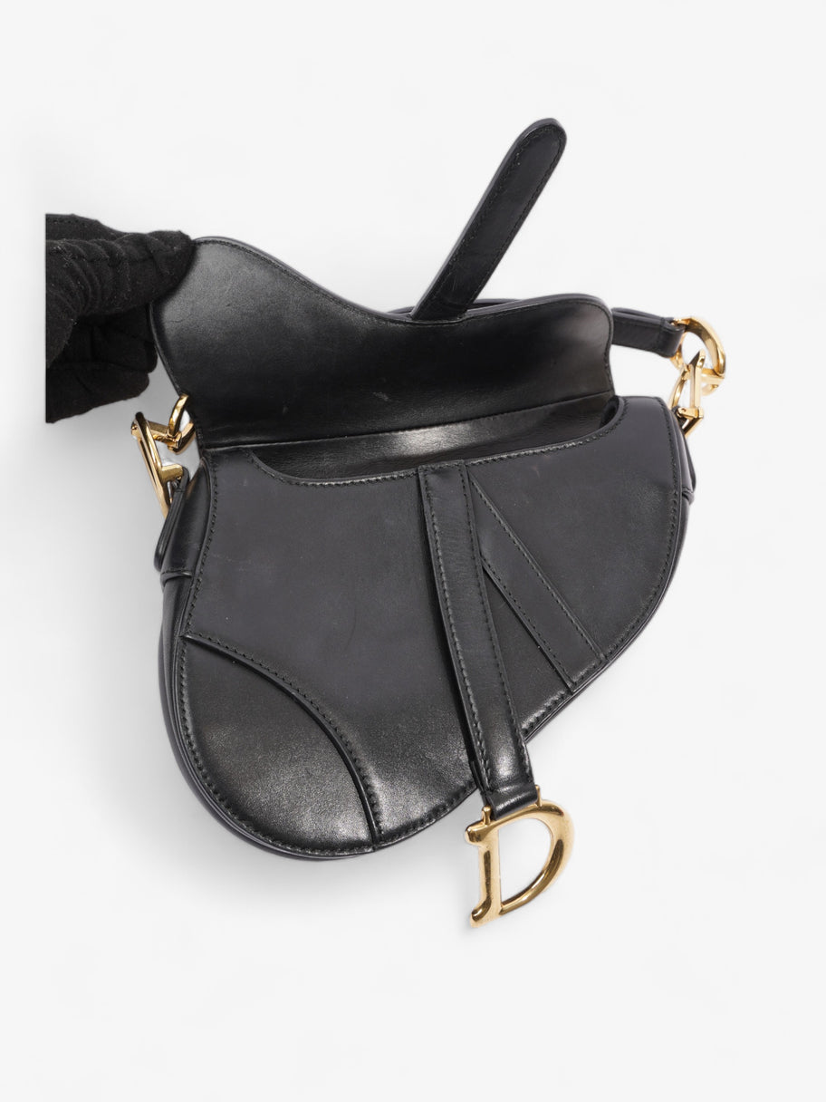 Mini Saddle Black Calfskin Leather Image 10