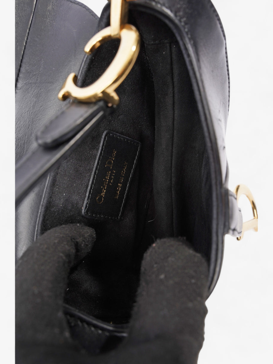 Mini Saddle Black Calfskin Leather Image 8