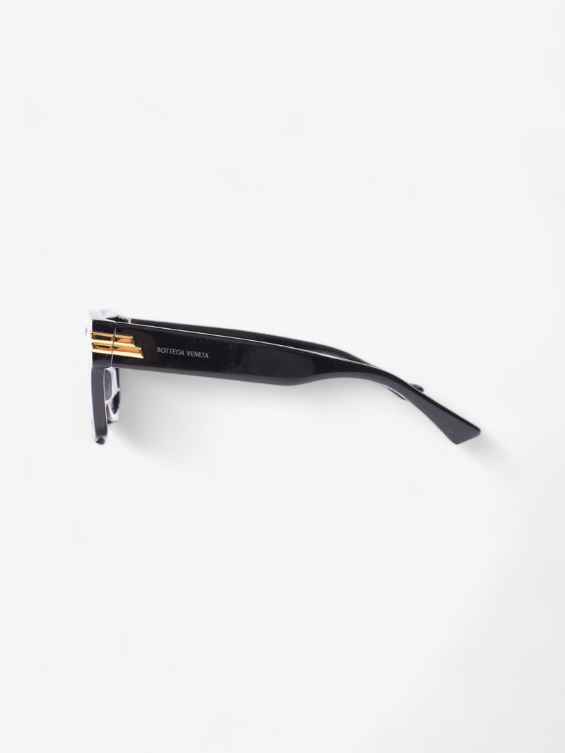  Gold Detail Cat Eye Sunglasses Black Acetate 145mm