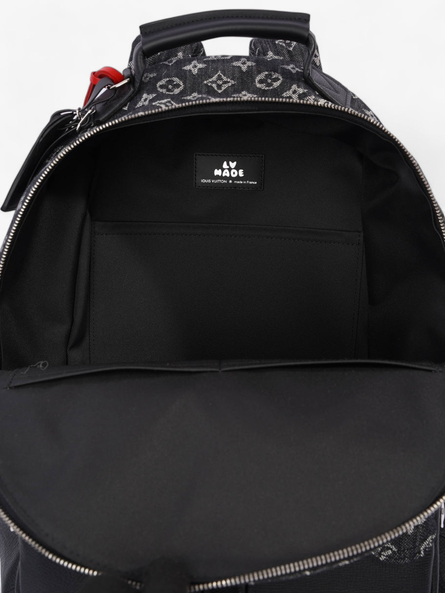 Nigo Multi Pocket Backpack Black Monogram Denim Taurillon Leather Image 11