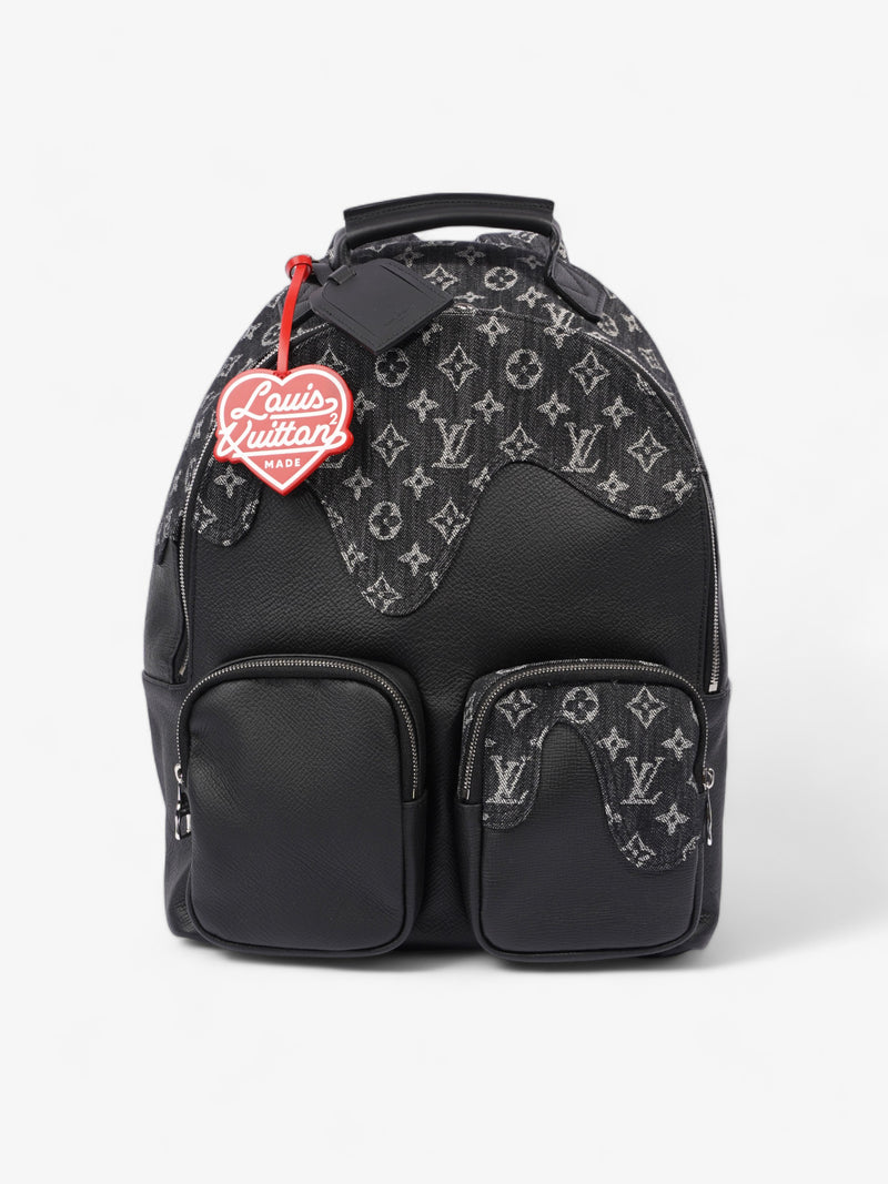  Nigo Multi Pocket Backpack Black Monogram Denim Taurillon Leather