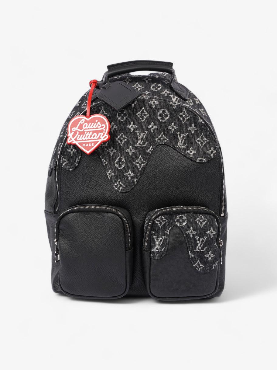 Nigo Multi Pocket Backpack Black Monogram Denim Taurillon Leather Image 1