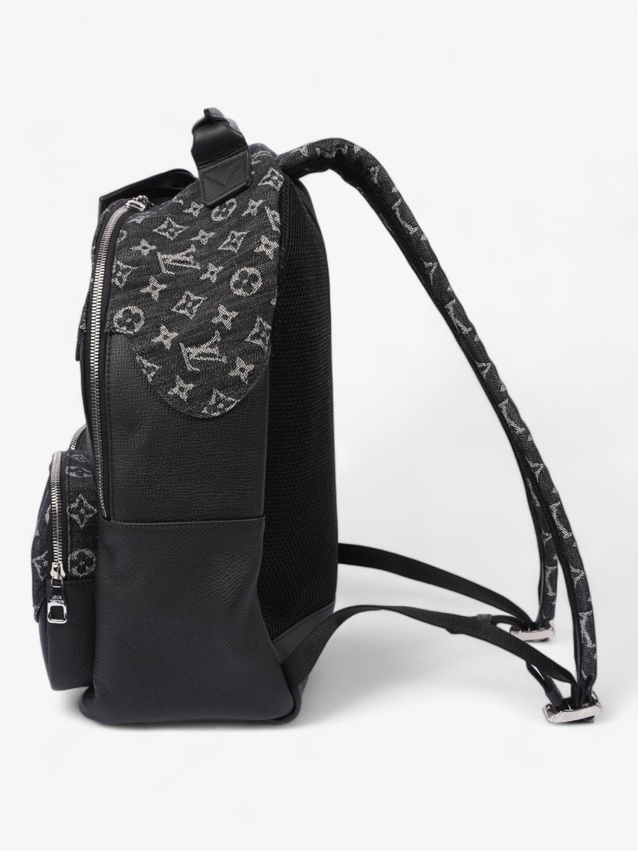 Nigo Multi Pocket Backpack Black Monogram Denim Taurillon Leather Image 4