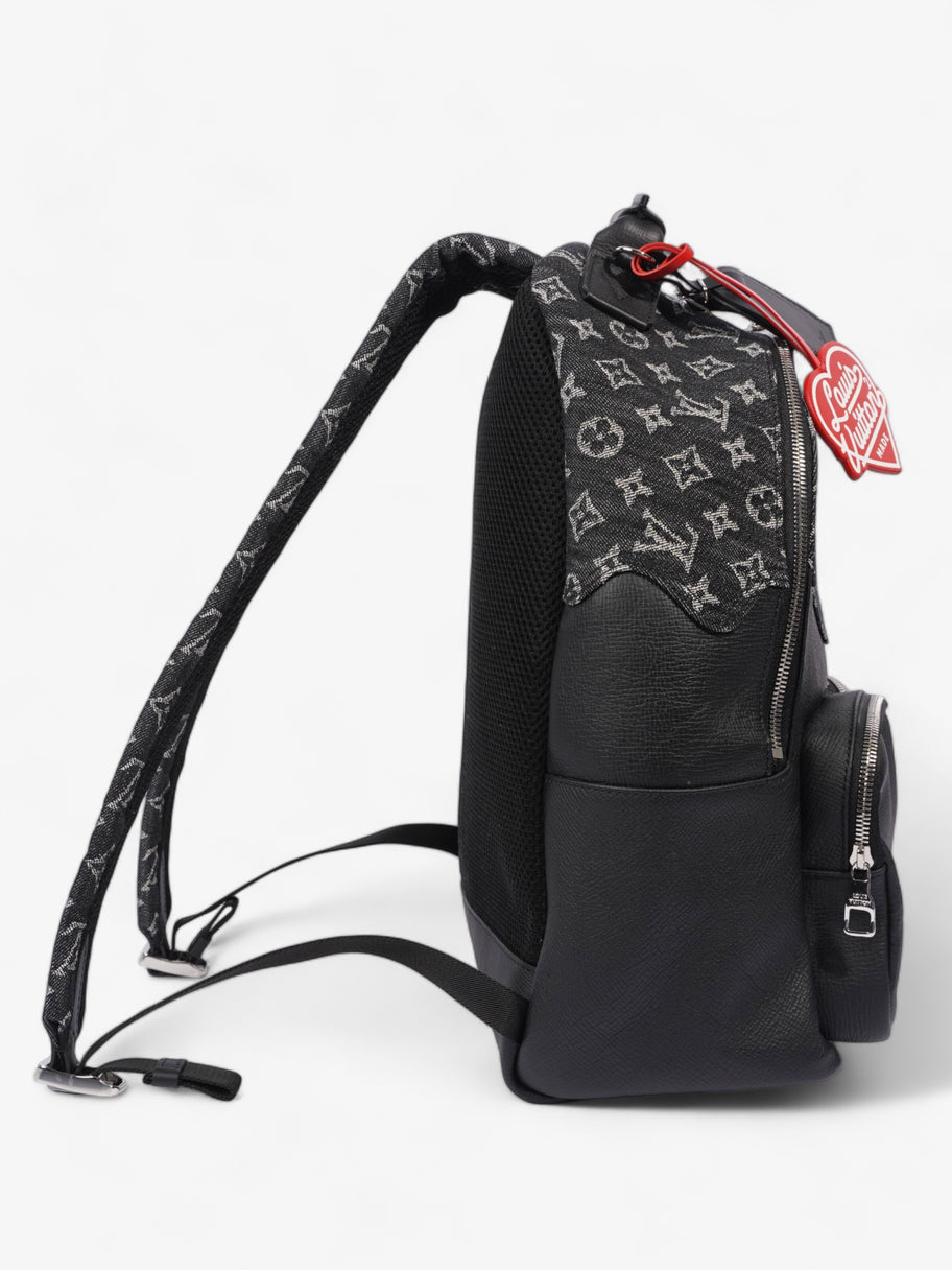 Nigo Multi Pocket Backpack Black Monogram Denim Taurillon Leather Image 6