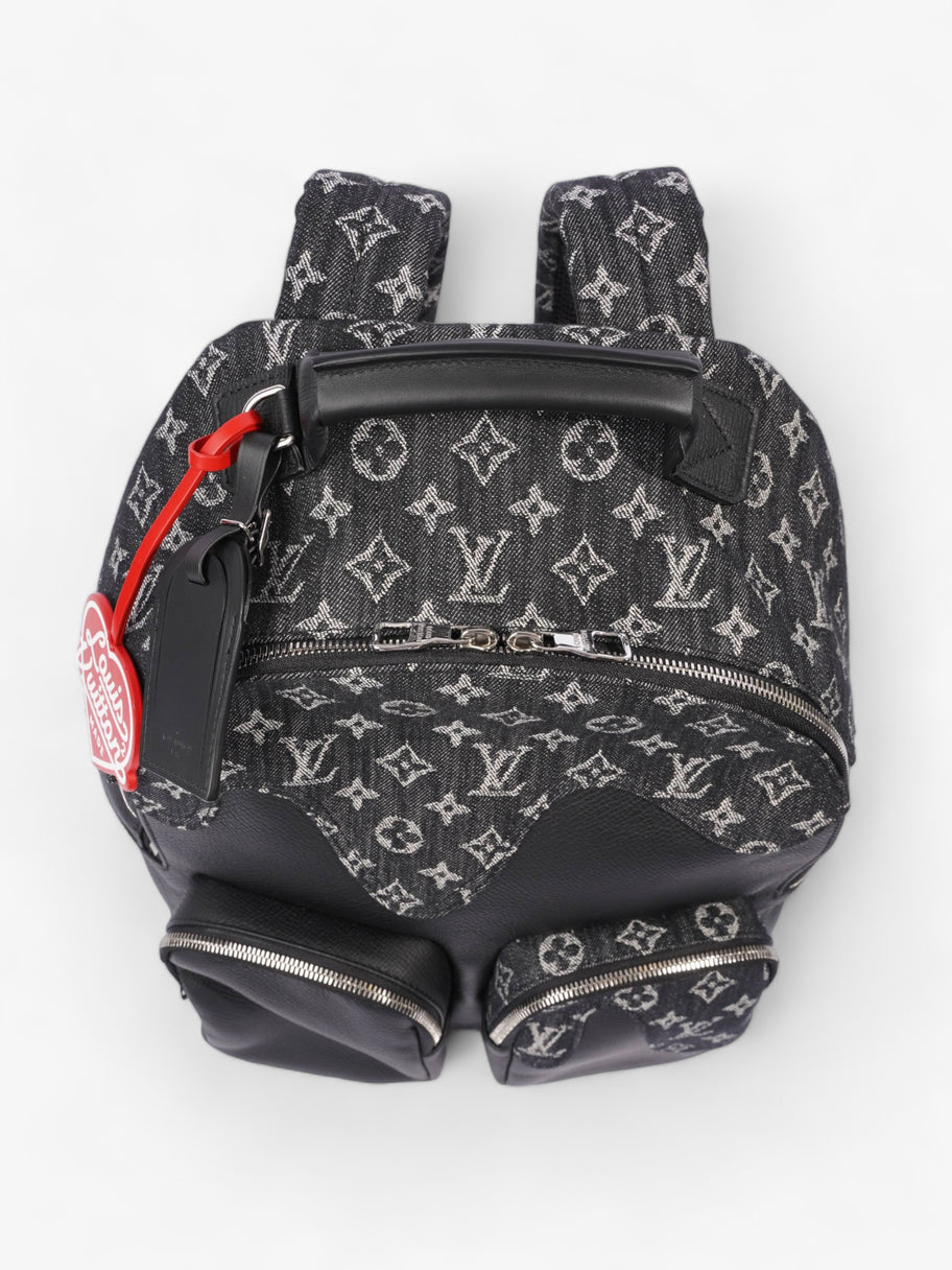Nigo Multi Pocket Backpack Black Monogram Denim Taurillon Leather Image 9
