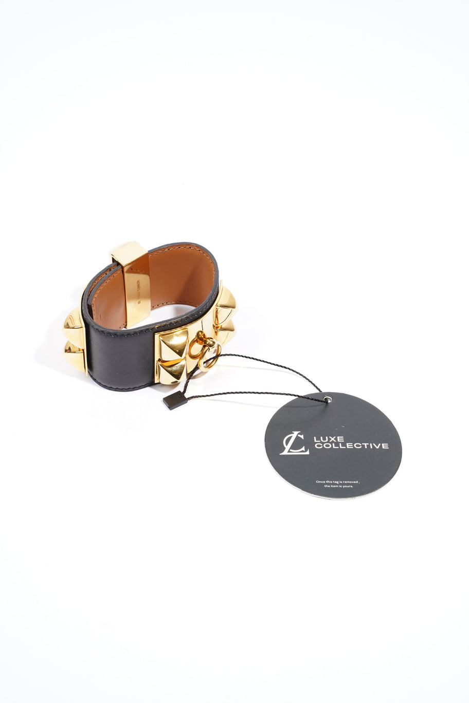 Collier De Chien Bracelet Black Goatskin Leather T2 (S) Image 8