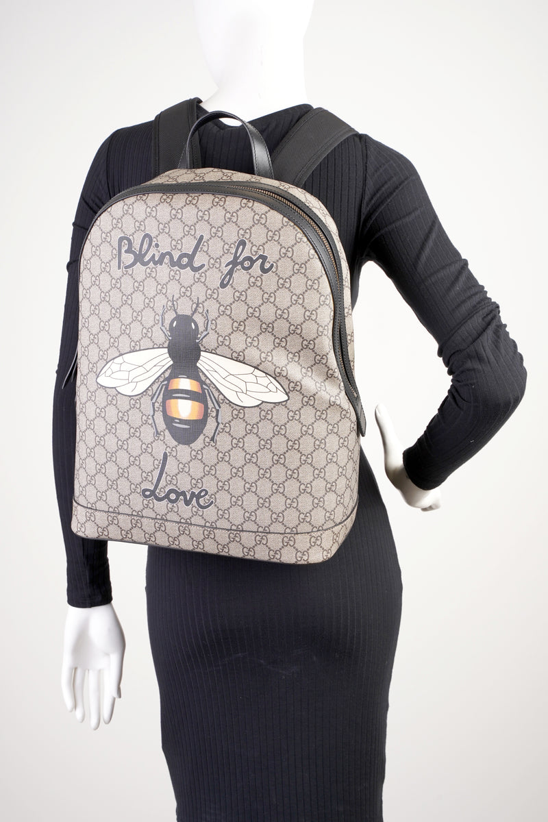  Blind For Love Beige And Ebony GG Supreme / Black Coated Canvas