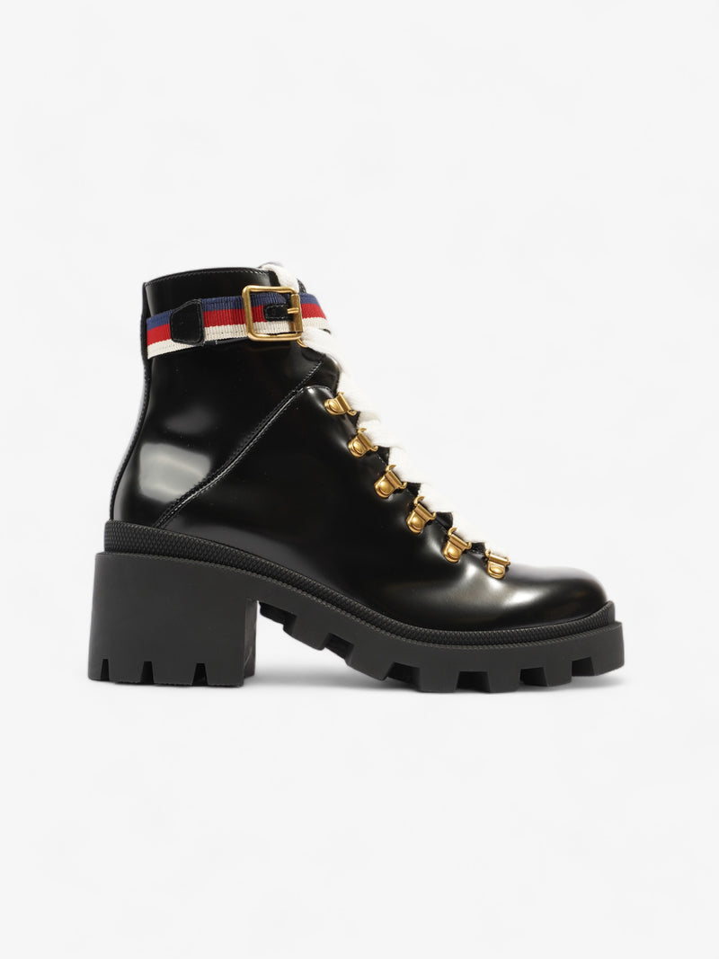  Sylvie Web Ankle Boot Black Patent Leather EU 38.5 UK 5.5