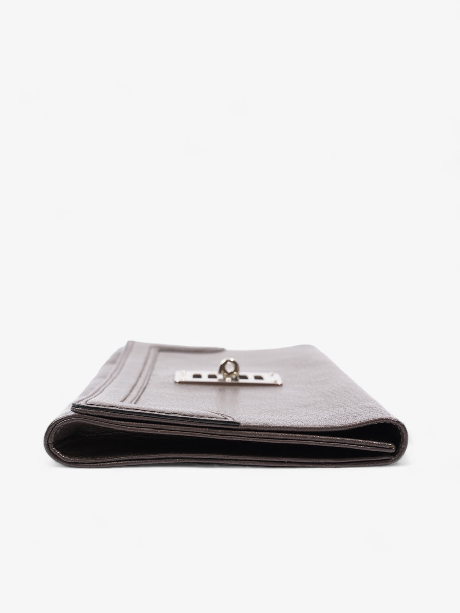 Maggie Clutch Grey Leather Image 3