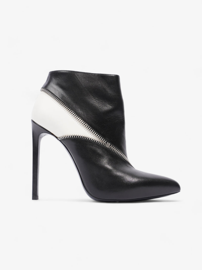  Point Ankle Boot 130 Black / White Leather EU 41 UK 8