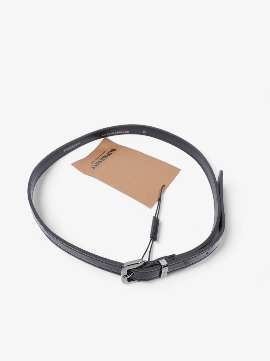 Thin Buckle Belt Black Patent Leather 86cm Image 2