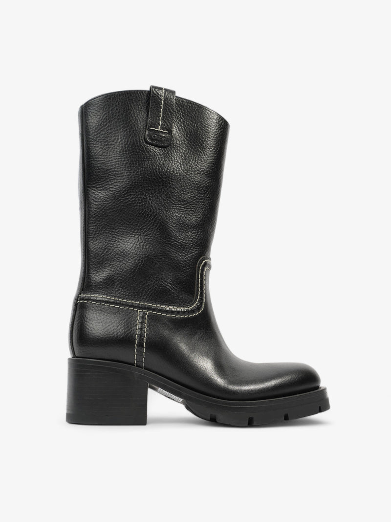  Neva Boots Black Leather EU 39 UK 6