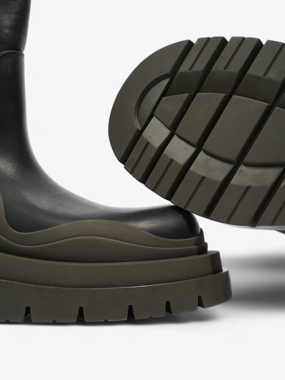 Tire Knee High Boot Black Leather EU 38.5 UK 5.5 Image 8