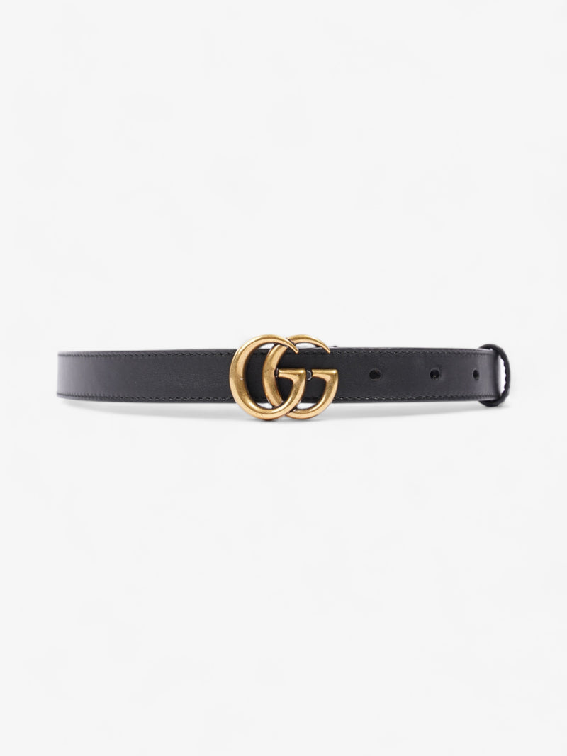  GG Marmont Thin Belt Black Leather 65cm / 26