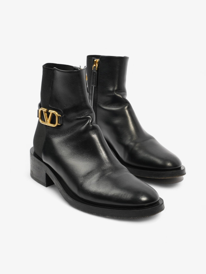  VLogo Boots Black Leather EU 39 UK 6