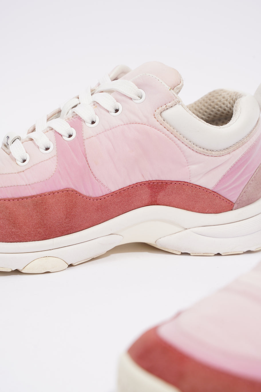 CC Logo Sneakers Pink / Red / White Nylon EU 37 UK 4 Image 9