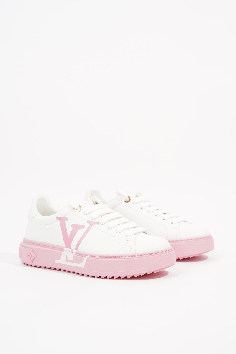 Louis Vuitton Womens Time Out Sneaker White / Pink EU 37 / UK 4