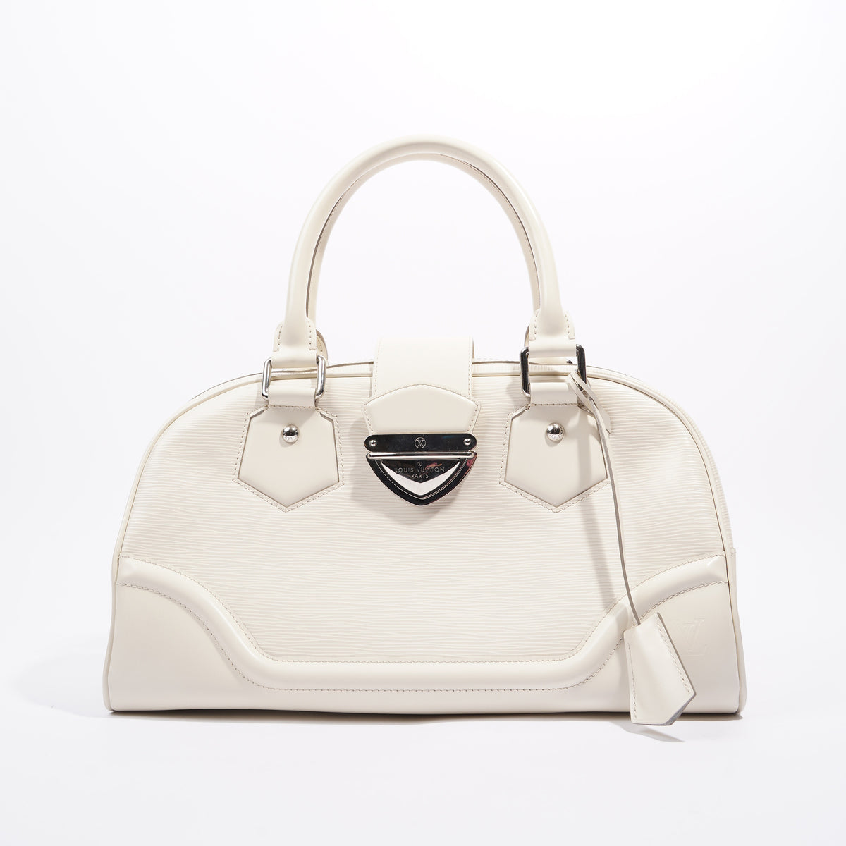Louis Vuitton Epi Montaigne PM Handbag M5932J White Leather Ladies