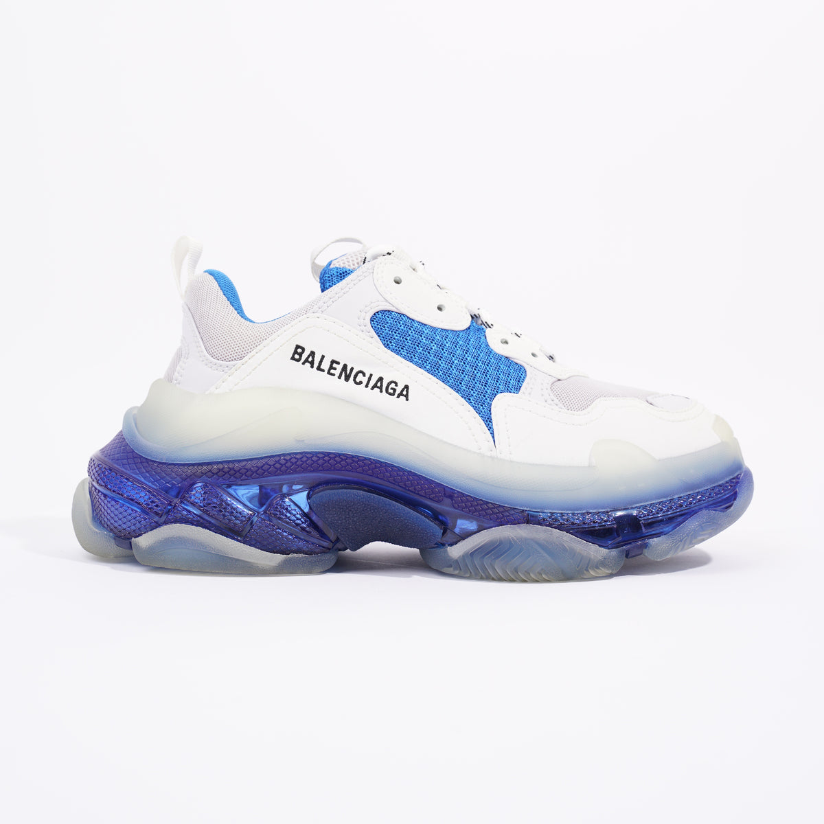 Balenciaga triple s discount blue and white