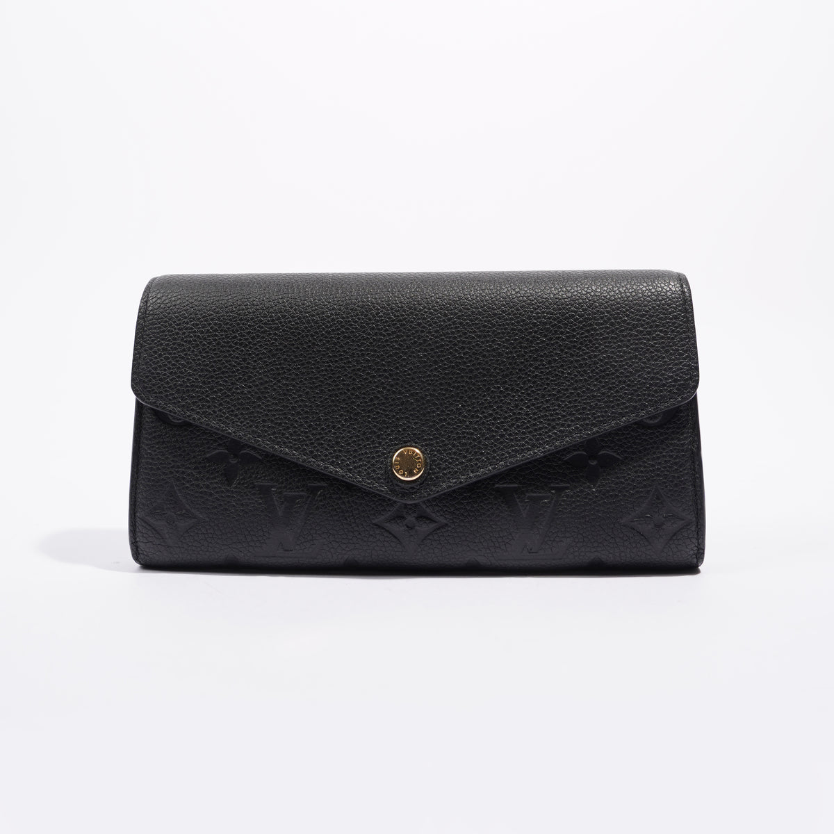 Louis Vuitton Black Monogram Empreinte Leather Sarah Wallet Louis Vuitton