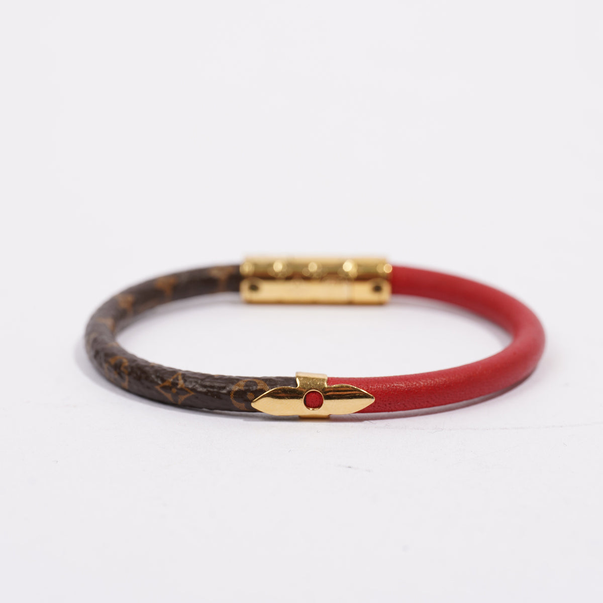 Louis Vuitton Womens Daily Confidential Bracelet Monogram / Red