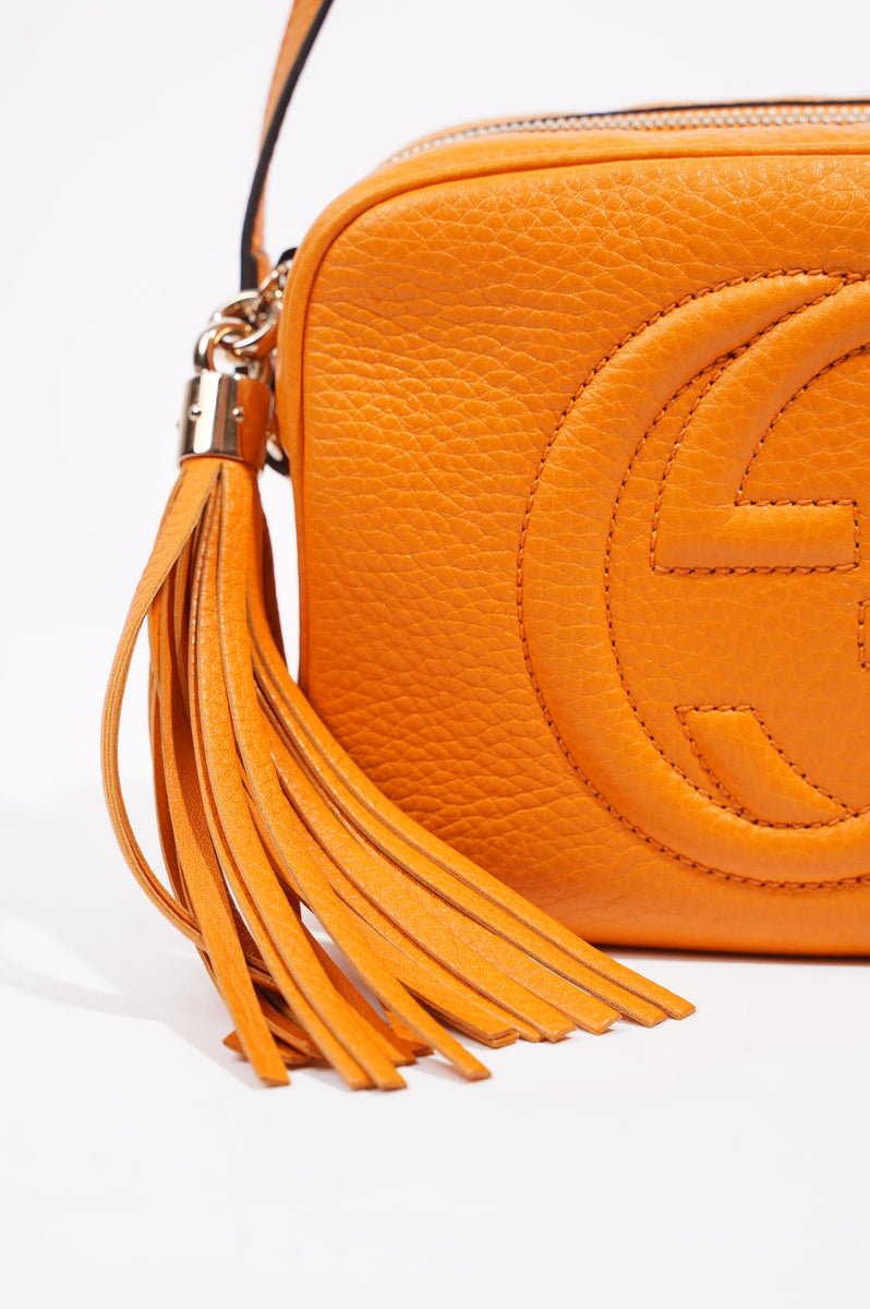 Gucci Womens Soho Disco Bag Orange Small Luxe Collective