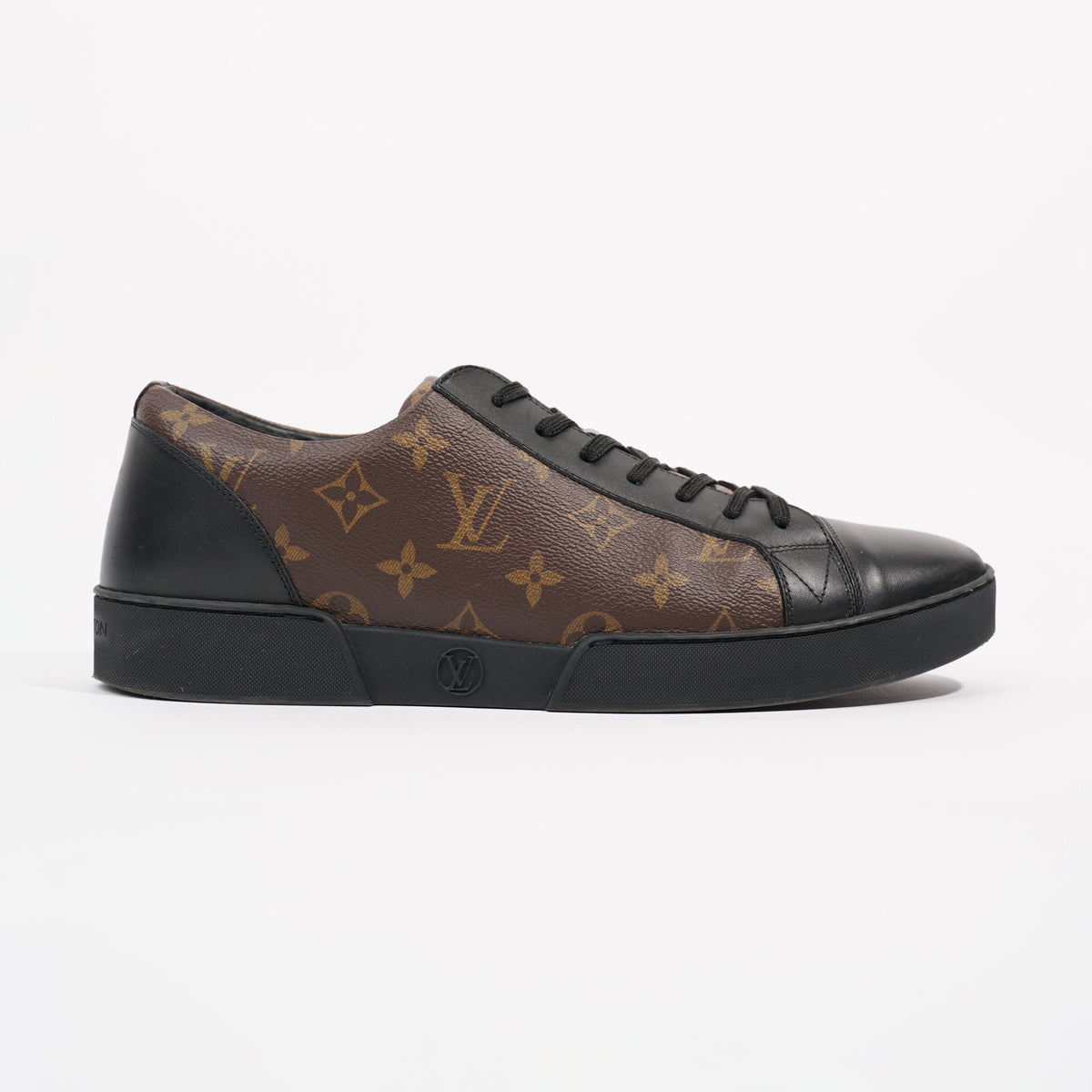 Louis Vuitton Black Suede and Canvas Low Top Sneakers Size 43