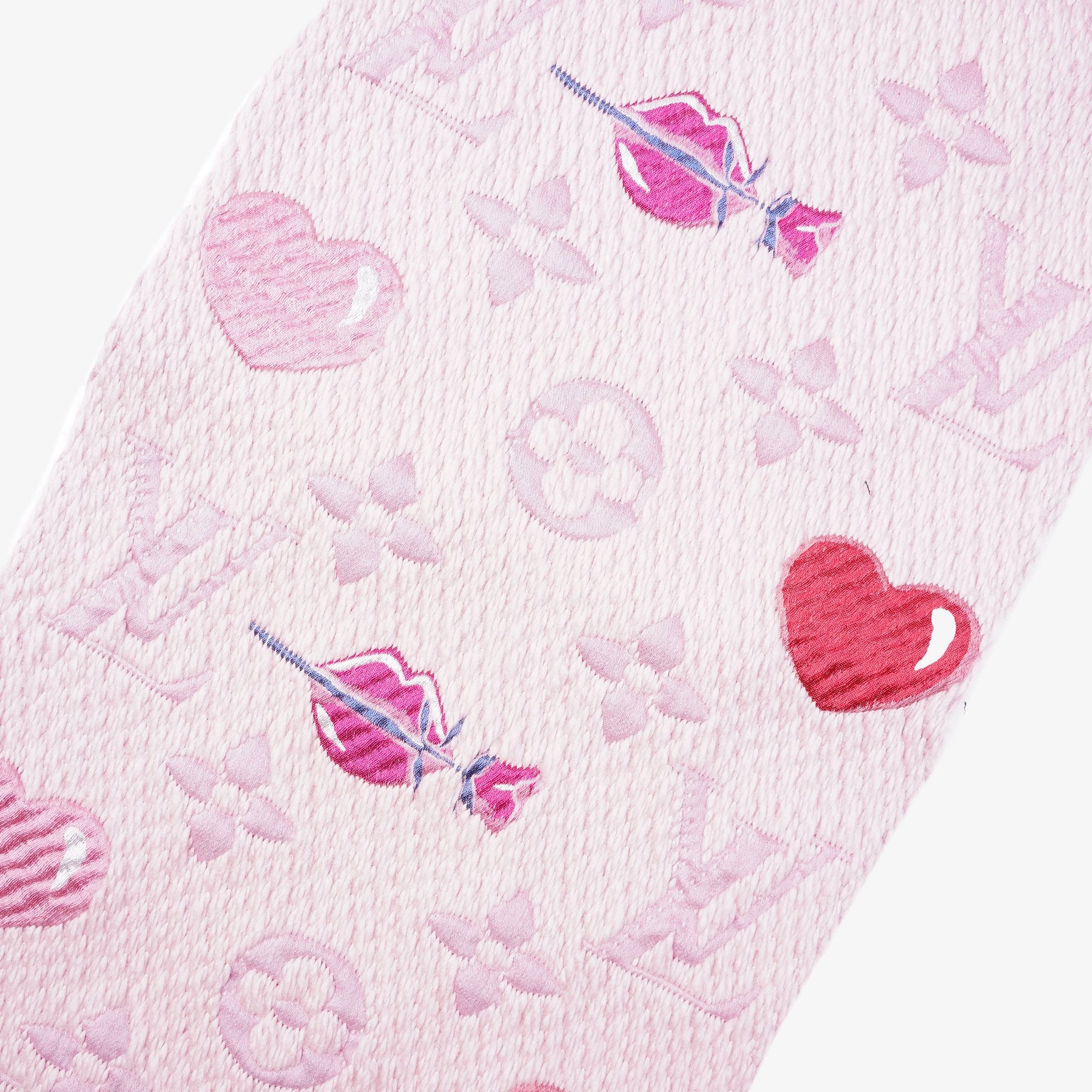 Louis Vuitton Logomania Scarf Pink Hearts