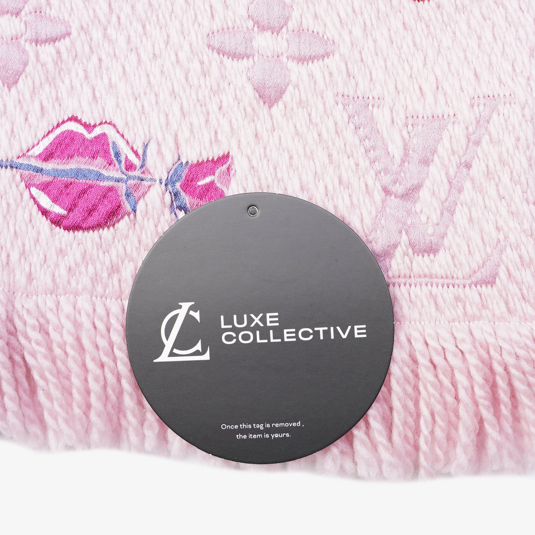 Louis Vuitton Logomania Scarf Pink Hearts
