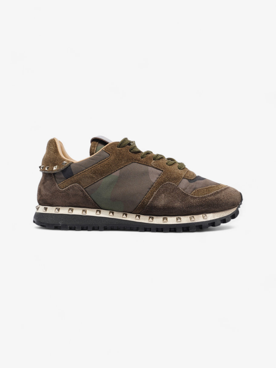 Valentino Rockstud Runner Khaki Camo Suede EU 37 UK 4 Image 1