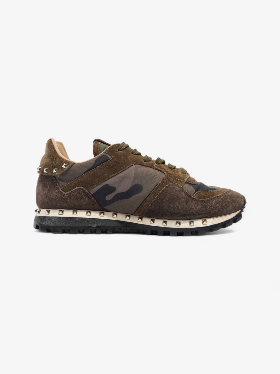 Valentino Rockstud Runner Khaki Camo Suede EU 37 UK 4 Image 4